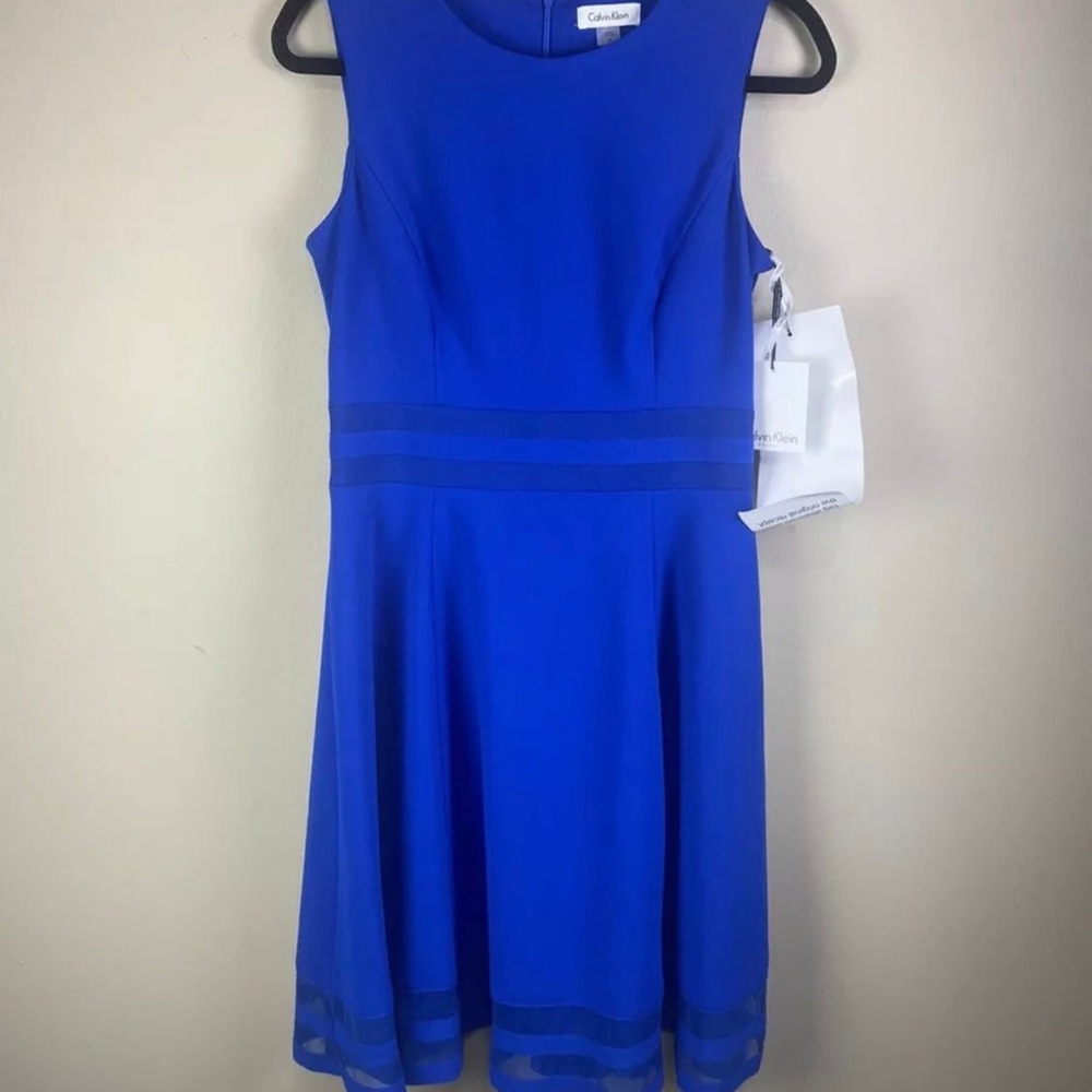 Calvin Klein Women's Blue A-line Dress tags removed